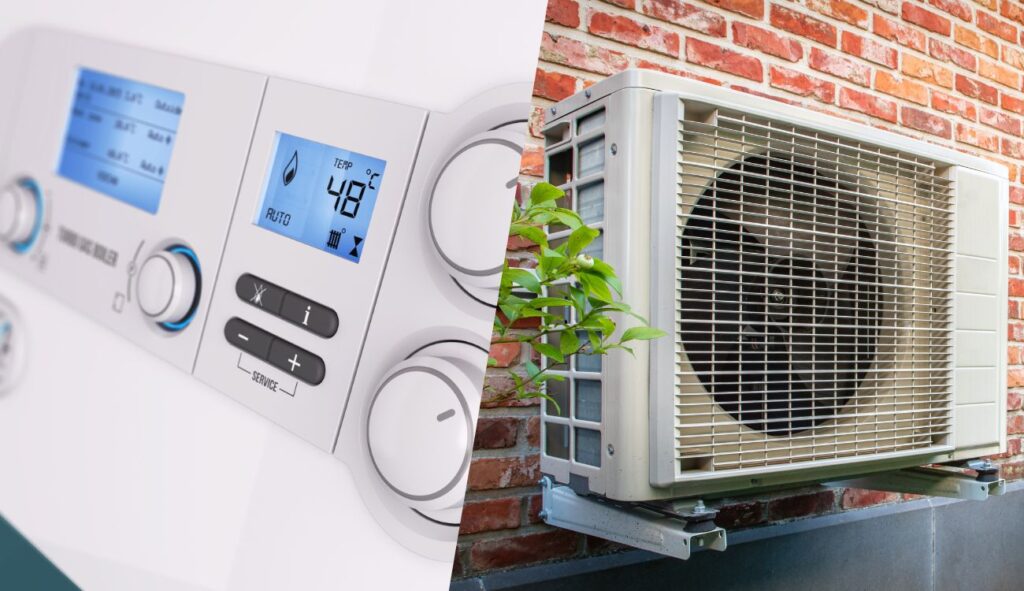 Comparison of electric boiler and air source heat pump