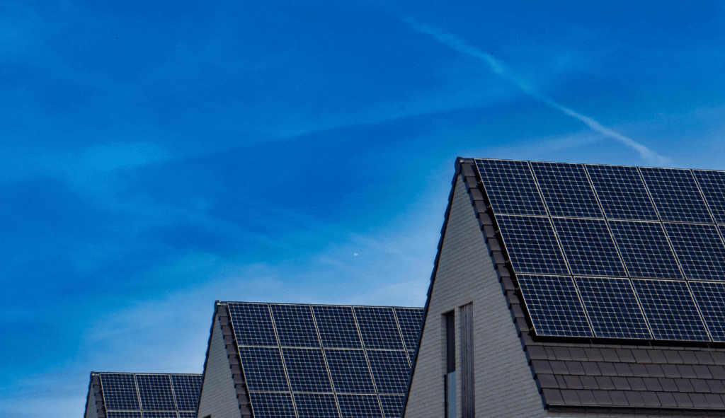 solar panels installed on a vertical roof